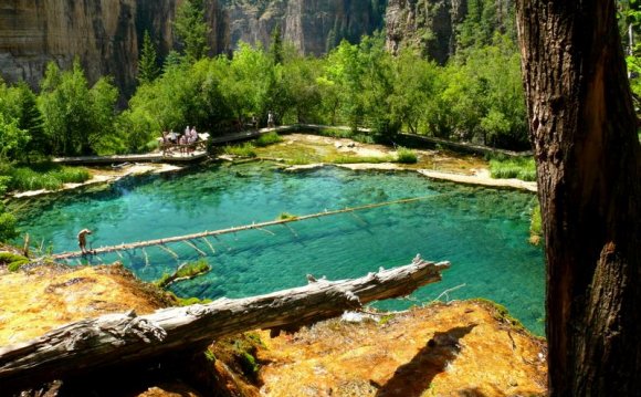 View from above Hanging Lake