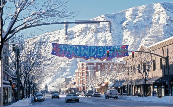 Snowy downtown Durango, CO