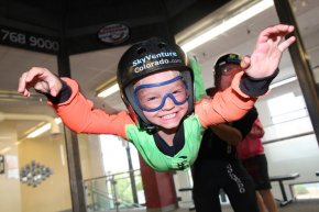 Indoor skydiving at SkyVenture Colorado outside Denver in Lone Tree, CO