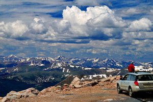 the scene from top of Mt. Evans