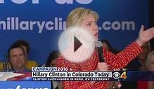 Hillary Clinton To Visit Colorado Cities