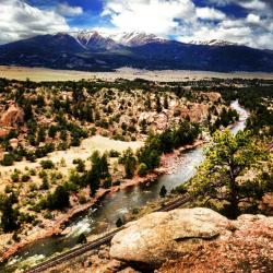 View associated with the Arkansas River together with Collegiate Peaks